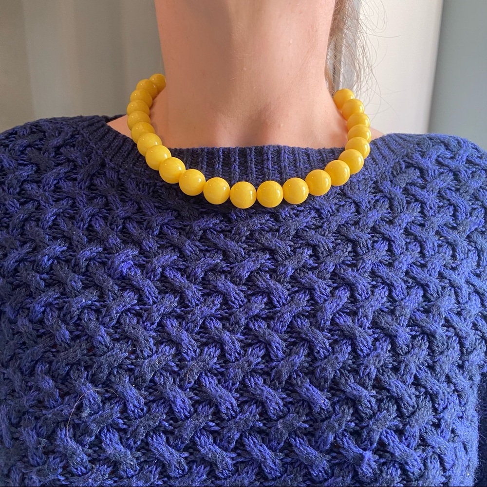 Bright and beautiful yellow statement necklace